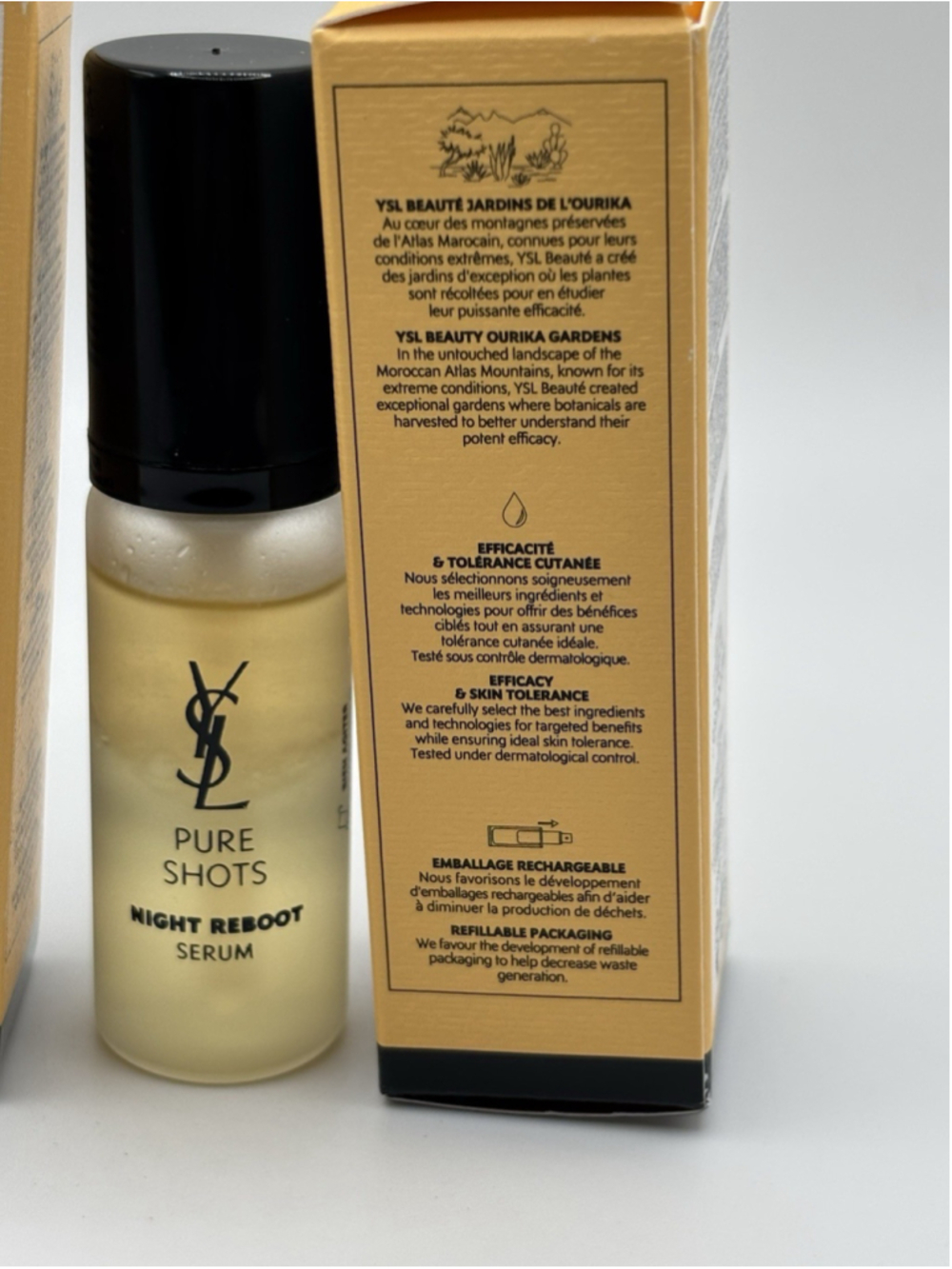 YSL Pure Shots Night Reboot Serum Bundle 2 Travel Size 0.23 Fl Oz NIB - Picture 4 of 6
